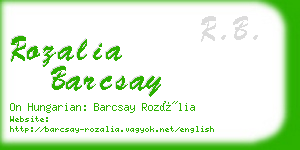 rozalia barcsay business card